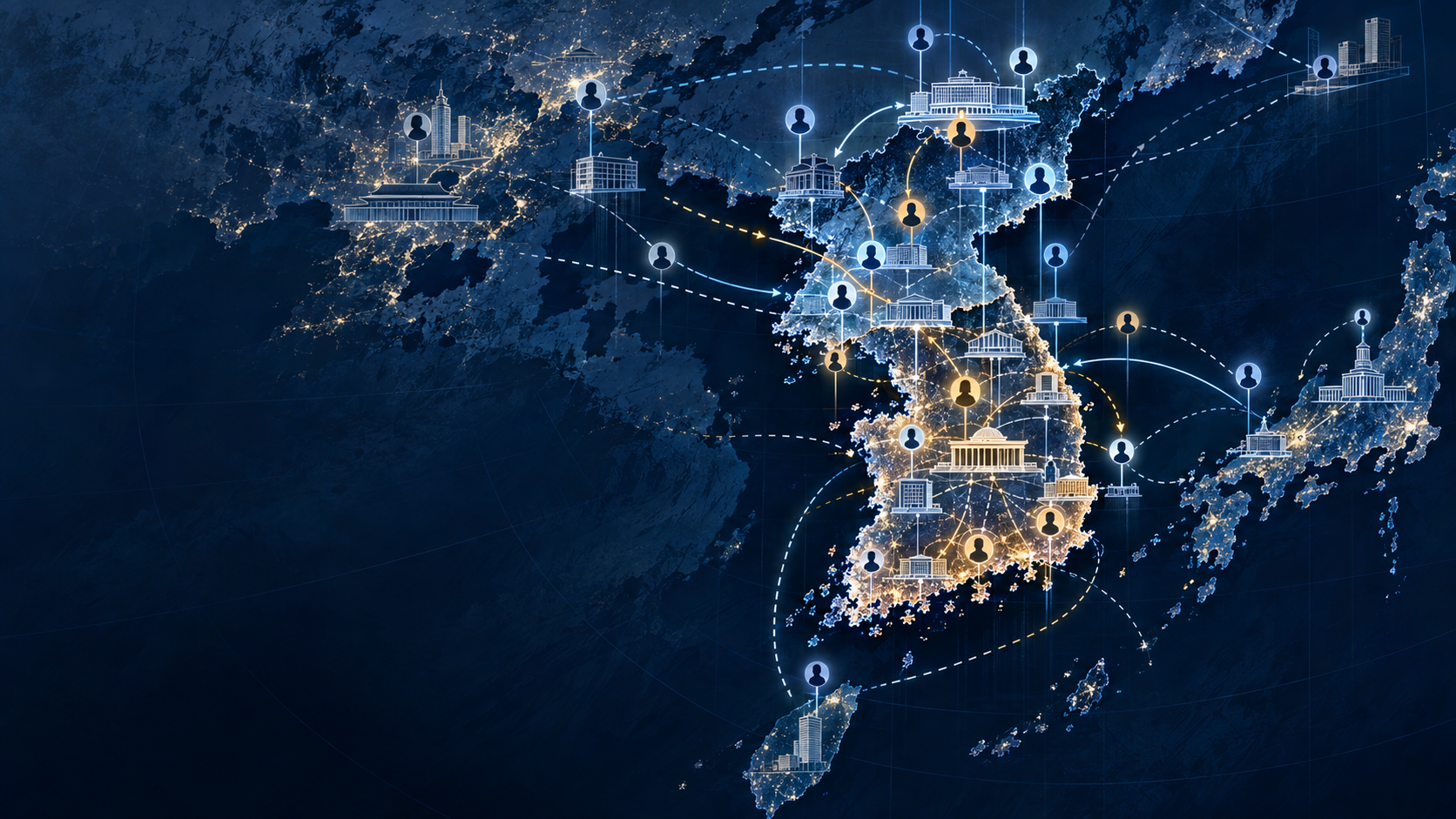 Career paths circulate among local, regional, and central institutional nodes.